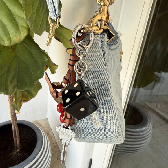 Coach In Loved Denim Teri Crossbody with Charms CDY76 - Picture 3 of 12